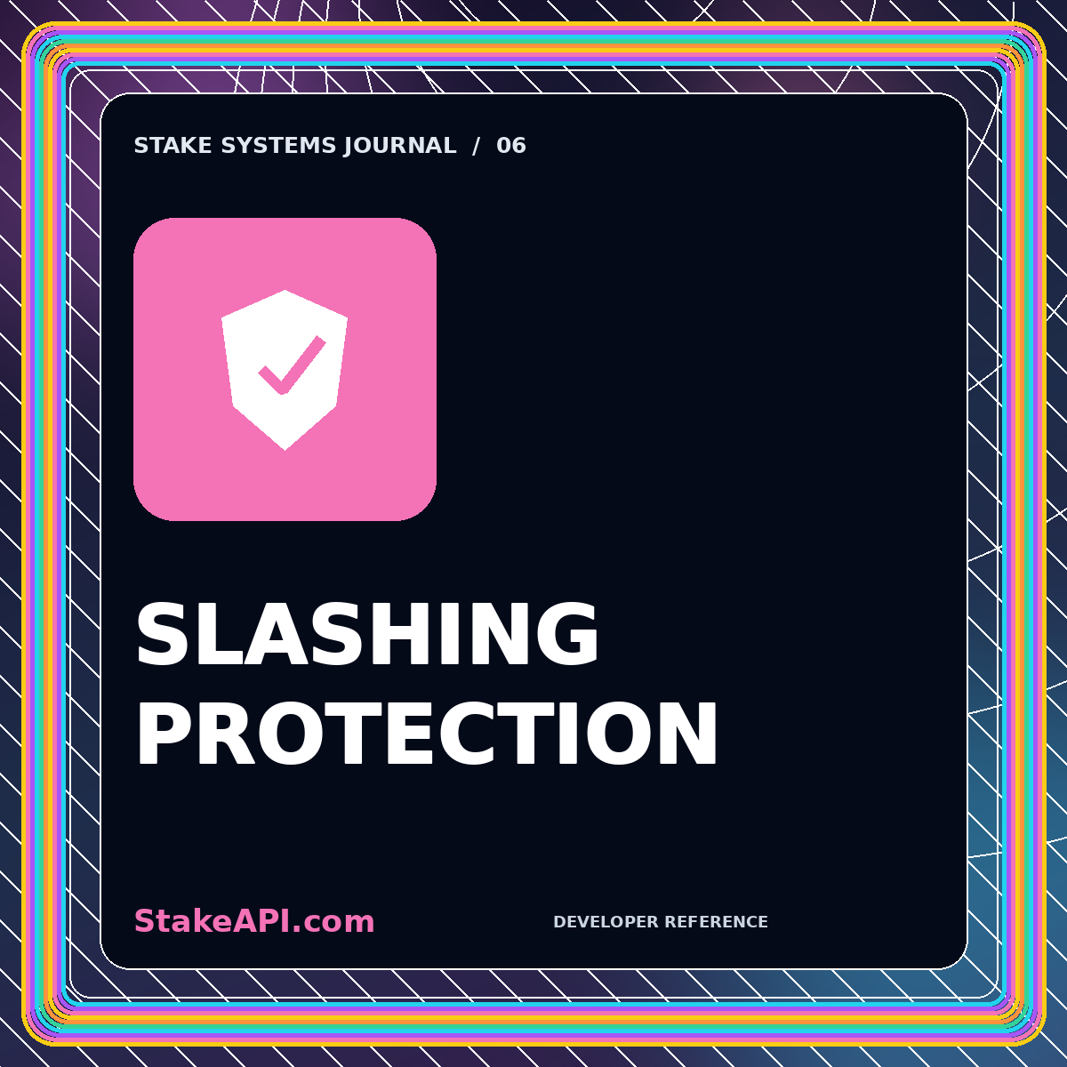 Neon typography card for Slashing Protection