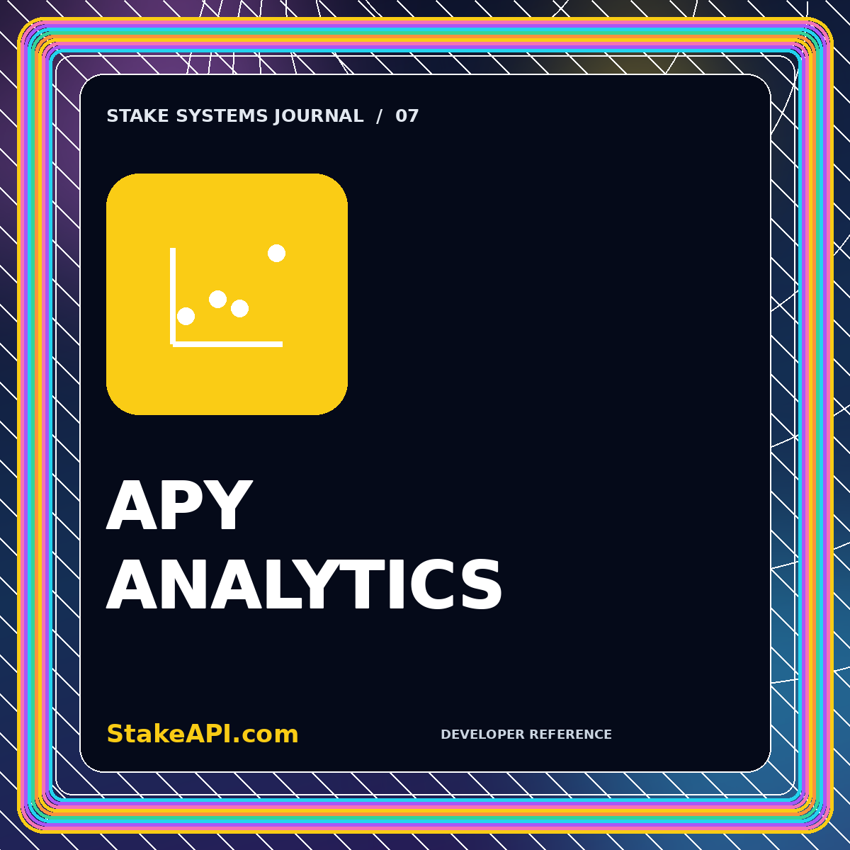 Neon typography card for APY Analytics