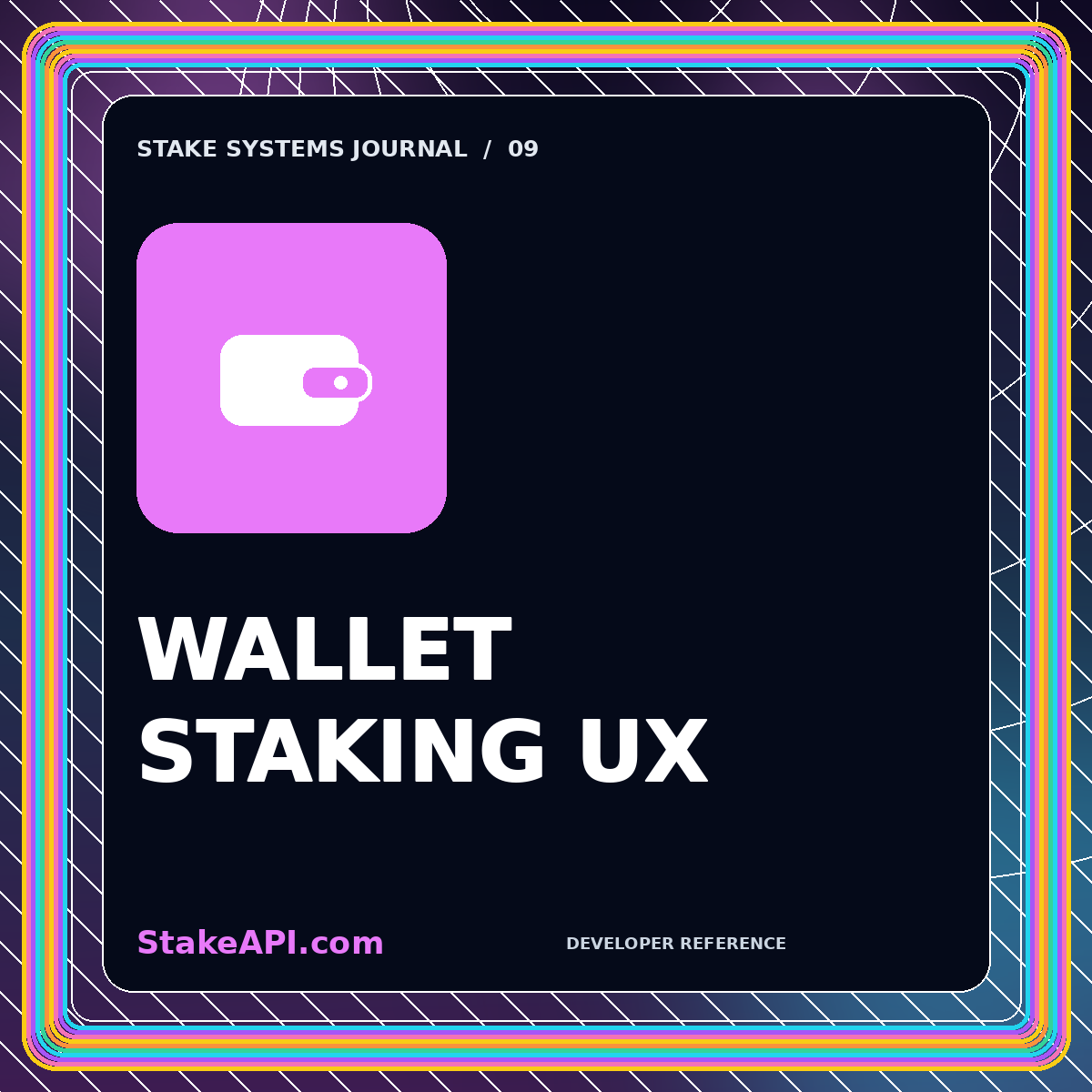 Neon typography card for Wallet Staking UX